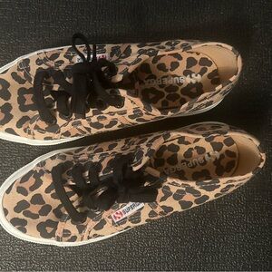 Leopard print Superga sneaker.  Size 36. Worn 1x